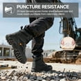 thumbnail image 3 of LAoutun Steel Toe Boots for Men Black Work Boots High Top safety boots Indestructible Safety Shoes, 3 of 6