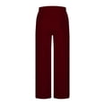 thumbnail image 6 of Workout Casual Pants for Women Ladies' Fashionable Casual Side Pockets High Waisted Elastic Straight Leg Loose Fitting Work Pants Pants Xxxl, 6 of 6