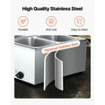thumbnail image 4 of KFFKFF Commercial Food Warmer, 1500W Electric Stainless Steel Steam Heater with Lid, 4-Pan Countertop Buffet Bain Marie for Catering, Restaurants, and Events, Includes Soup & Perforated Ladles, 4 of 9