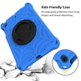 thumbnail image 2 of Dteck Kids Case for iPad mini 5, iPad mini 4 Case, iPad mini 3/2/1 Case 7.9-inch, Rotating Stand Handle Grip Kids Friendly Silicone Shockproof Shell Shockproof Rugged Case for iPad mini 7.9",Blue, 2 of 7