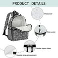 thumbnail image 4 of Black Daisy Flower White Blooms Pattern Backpack for School,Cute School Bag,Schoolbag with Adjustable Shoulder Straps & Padded Back,15.25"x11.5"x5.25", 4 of 5