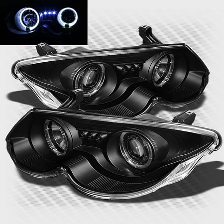 1999 2004 Chrysler 300m Twin Halo Led Projector Headlights Black 1999 2004 Chrysler 300m Twin Halo Led Projector Headlights Black Head Lights Pair Left Right 2000 2001 2002 2003