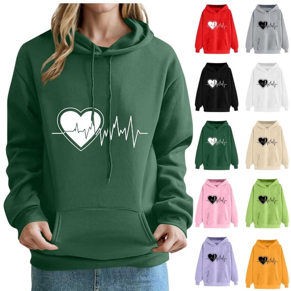 Ashirexll Womens Long Sleeve Tops, Womens Hoodies Pullover, Fashion Off Shoulder Long Sleeve Printed Hooded Sweatshirt