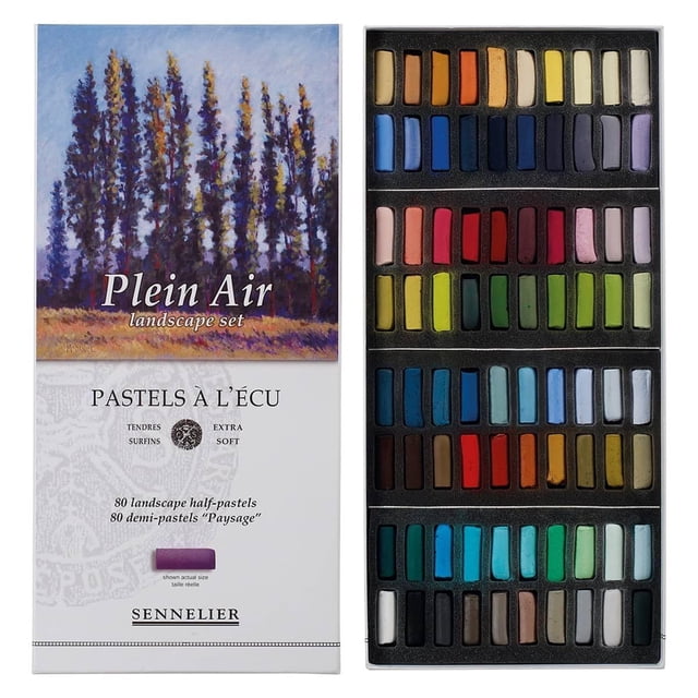 Savoir-Faire Sennelier Pasteles Suaves Half Stick Set 80/Pkg-Plein Air Paisaje