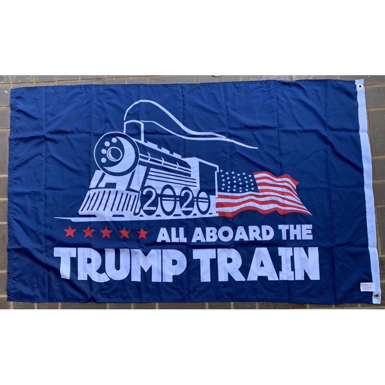 TRADEWINDS 'All Aboard The Trump Train' Double Sided Flag 3x5 Feet