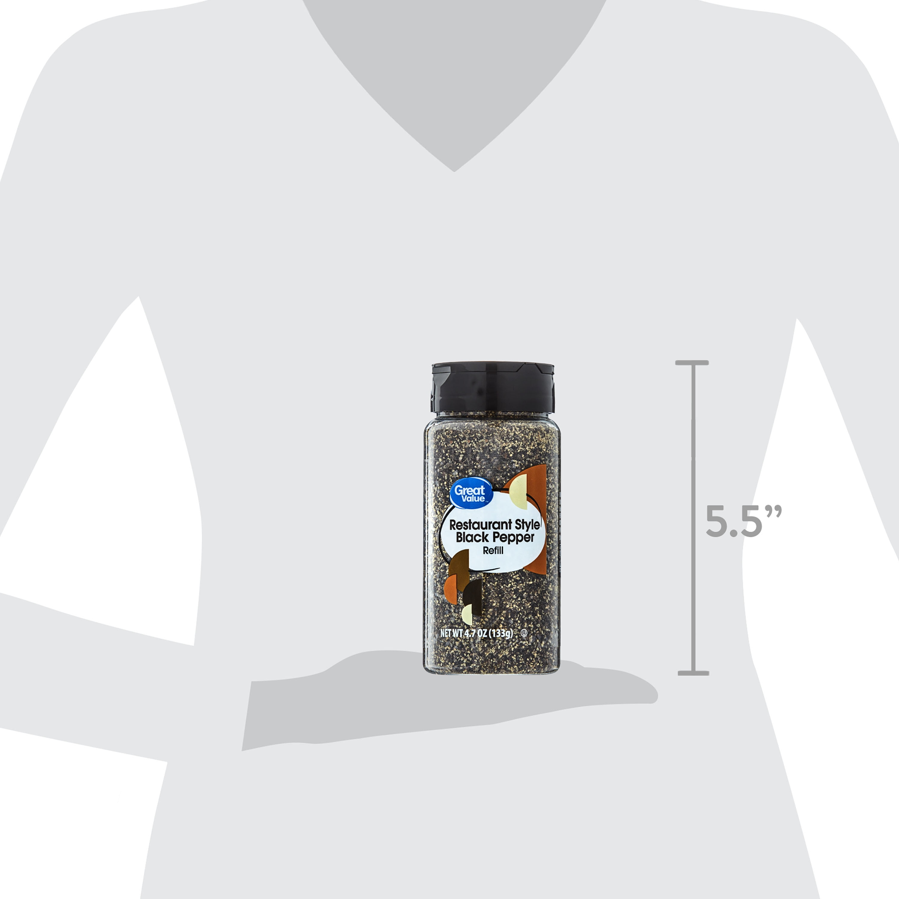 Great Value Restaurant Style Pepper Refill, 4.7 oz