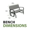 thumbnail image 6 of Lifetime Polyethylene Outdoor Glider Bench, Steel Framed, Gray (60361), 6 of 12