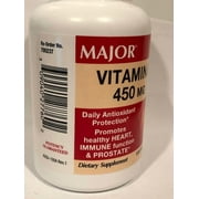 Major Vitamin E Capsules, 1000 IU, Yellow, 100 Count