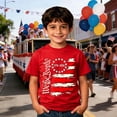 thumbnail image 2 of Boys 250 Anniversary USA Shirt 4th of July Flag Tees 1776-2026 250th Years Patriotic Shorts Sleeve T-Shirt for Boys (Red 10-11 Years), 2 of 4