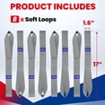 thumbnail image 3 of MOCA 8-Pack Soft Loop Tie Down Straps 4,000 Load Capacity & 12,000 Lbs Breaking Strength 1.6 x 17 inches Heavy Duty Tie Down Straps for Securing ATV, UTV, Motorcycles, Scooters & Dirt Bikes(Gray), 3 of 8