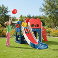 thumbnail image 4 of TLSUNNY 8-in-1 Toddler Slide and Climber, with Enclosed Steps, Telescope, Basketball Hoop, Play Tunnel, for Nursey, Playground, 4 of 9