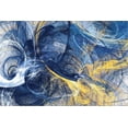 thumbnail image 2 of Art.com Abstract Bright Motion Composition. Modern Futuristic Dynamic Background. Blue and Yellow Color Art Stretched Canvas Print Wall Art by Excellent backgrounds, 36" x 24", 2 of 4