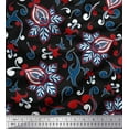 thumbnail image 1 of Soimoi Rayon Crepe Fabric Swirls & Floral Artistic Print Fabric by Yard 46 Inch Wide, 1 of 1