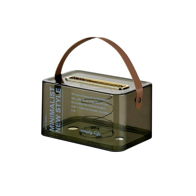 pitrice Nordic Tissue Cover Tissue Dispenser with Handle for Office Kitchen Black