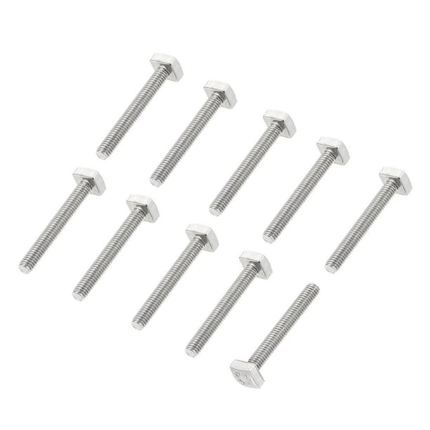 Square Head Bolt, 10 Pack M4x30mm 304 Stainless Steel Grade C Square Screws