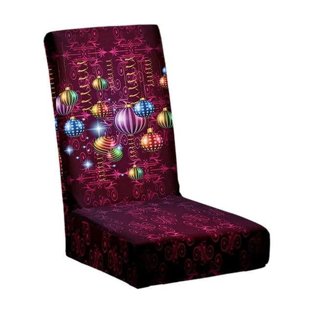 Christmas Chair Covers, Stretch Dining Chair Slipcovers for Holiday Decor, Removable Washable Chair Protectors for Kitchen, Dining Room, and Party Use