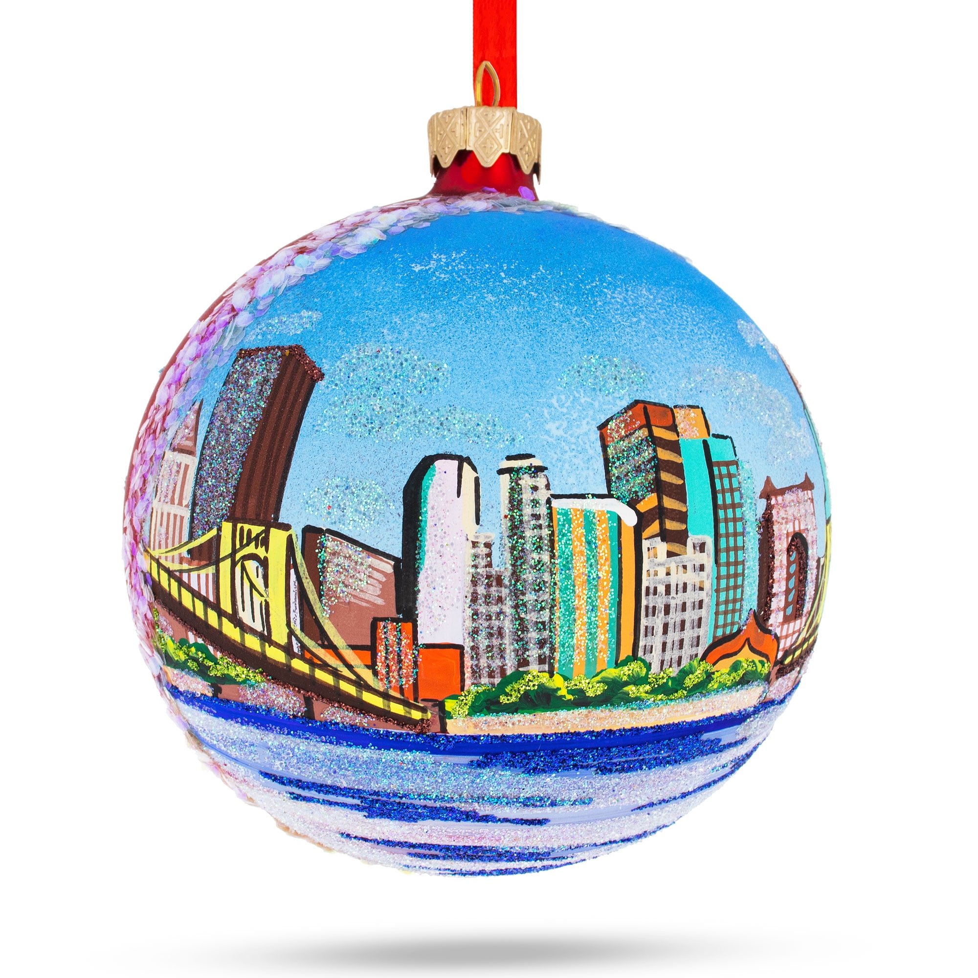 BestPysanky Pittsburgh, Pennsylvania Glass Ball Christmas