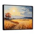 thumbnail image 2 of Designart "And Pastel Countryside Wheat painting V" Landscapes Floater Framed Wall Art Living Room, 2 of 7