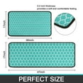 thumbnail image 7 of Turquoise Geometric Quatrefoil Pattern Kitchen Rugs Sets Of 2,Anti Fatigue Kitchen Mat Rugs Non Slip Washable,Decorative Kitchen Floor Mats for Kitchen,Sink,Laundry,17"X30"+17"X47", 7 of 7