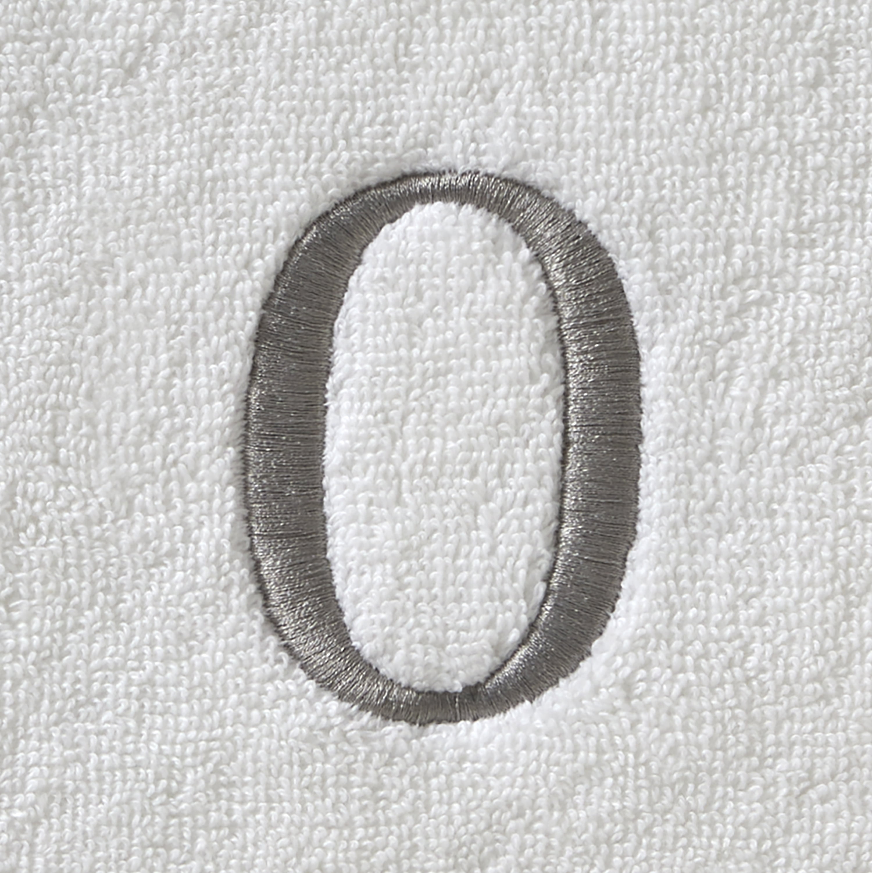 SKL Home Casual Monogram Bath Towel, "O", White