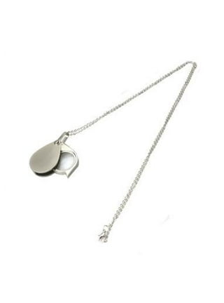 Magnifying Glass Necklace,Jiulory 10x Magnifying Glass Pendant Transparent, Long Chain Glass Lens Magnifier Necklace Mama Necklace Collar for Women