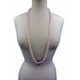 thumbnail image 2 of 36 Inch 8MM Matte Finnish Genuine Semi-Precious Stone Endless Infinity Long Beaded Strand Necklace. (Rose Quartz), 2 of 2