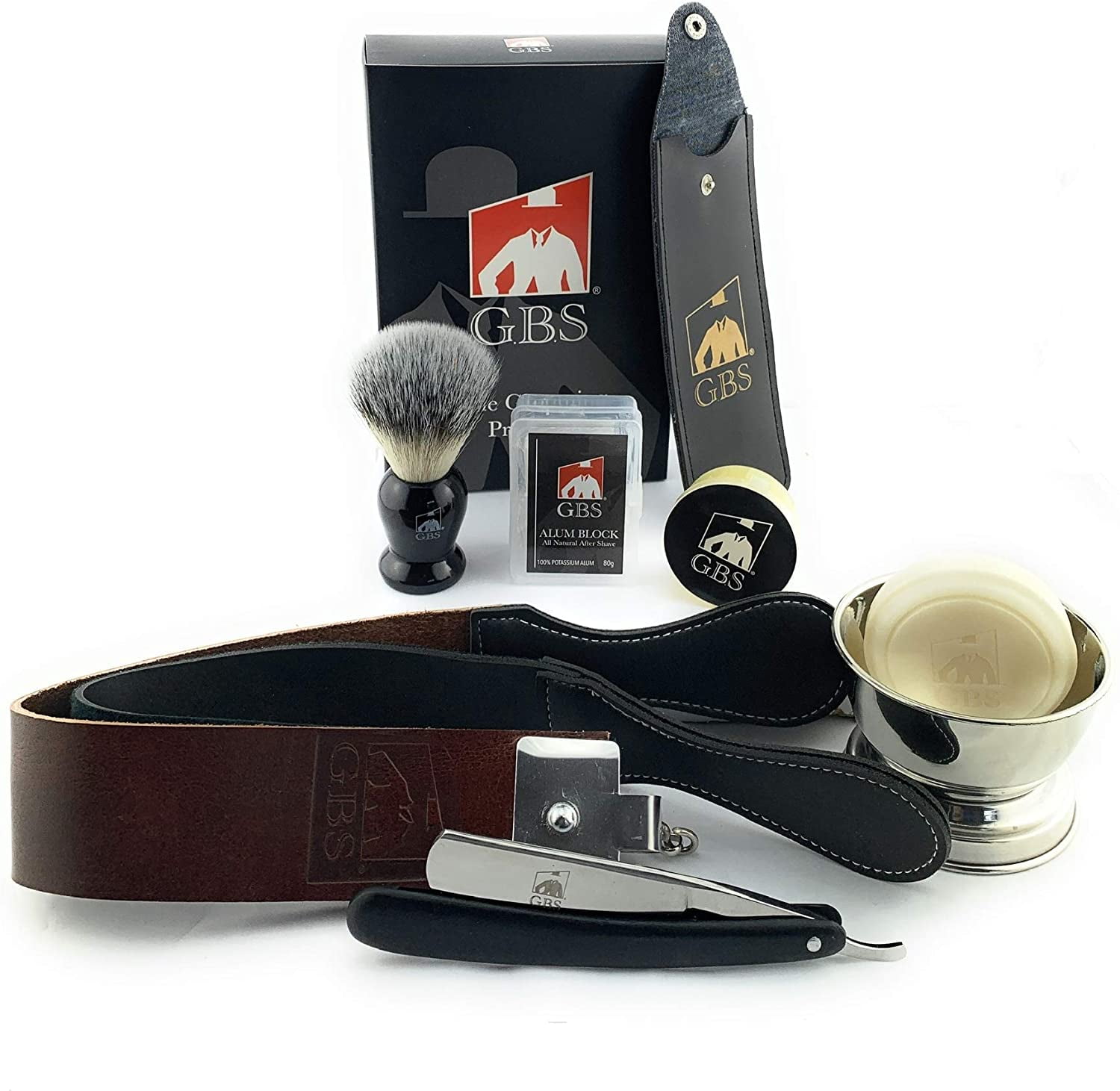 GBS Premium Complete Men’s Wet Shaving Kit Contain All Natural Grooming