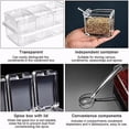 thumbnail image 3 of Ounissouiy Tarro de condimento con cuchara Cuatro en , imprescindible para los entusiastas de la cocina, caja de condimento transparente de Cocina y Comedor, 3 of 6