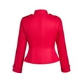 thumbnail image 3 of FEIFLY Womens Jackets Coats Tailcoat Buttons Decorated Flowy Solid Color Festival Clothing, 3 of 6