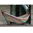 thumbnail image 2 of Vivere Double Cotton Hammock, Comfortable Daybed with Steel Stand, 9 Foot, Salsa, 2 of 3