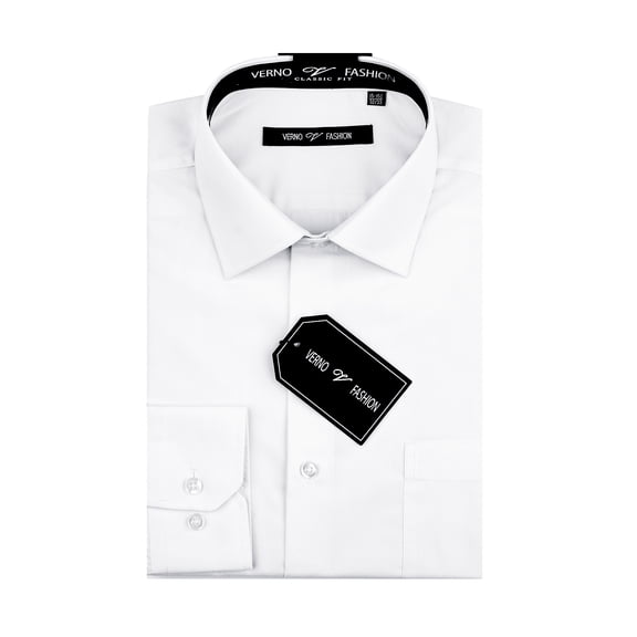 Men Classic Fit No Pockets Dress Shirt