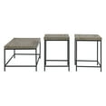 thumbnail image 5 of Lavish Home 3-Piece Coffee Table Set with 2 Matching Side Tables (Gray), 5 of 5