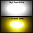 thumbnail image 3 of 1 bombilla LED H4 de 10000 lúmenes para faros delanteros de motocicletas BA20D, IP68, lente CSP, lámpara amarilla y blanca, accesorios para scooter, luz antiniebla, 3 of 5