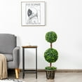 thumbnail image 3 of Costway 36" Artificial Topiary Double Ball Tree Indoor Outdoor UV Resistant, 3 of 10