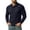*Navy, variant on VBVC Men's Waffle Long Sleeve Collared Shirt with Pockets , Button Down Golf Shirt For Men, Black , S-3XL