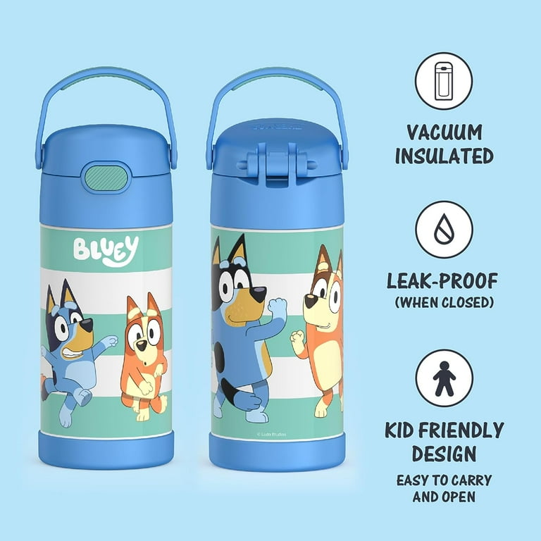 BLUEY 子ども用水筒と塗り絵セット THERMOS FUNTAINER Toddler's Leak Proof 12 Ounce Stainless