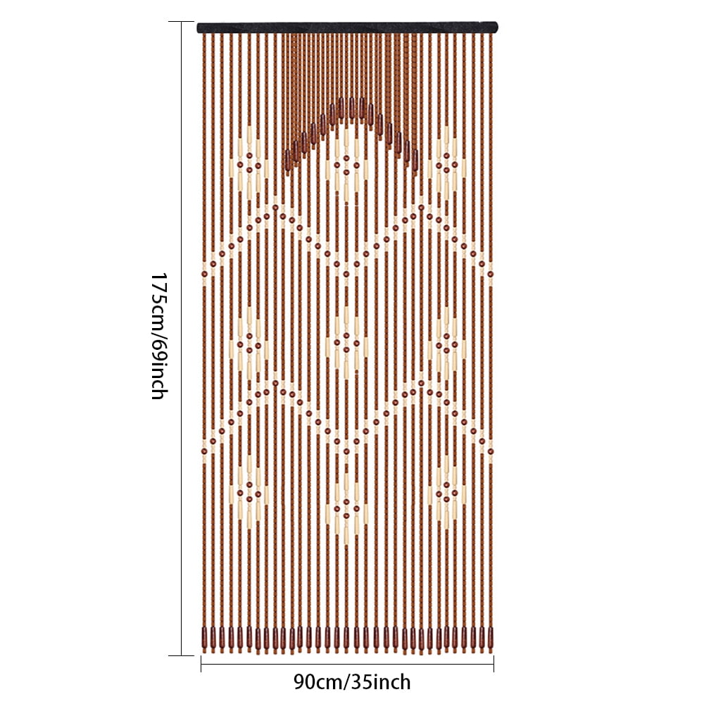 Autrinix Wooden Bead Curtain, Bamboo & Wood Material, Floral Design, Ideal for Doorways, Windows, or Room Dividers, Perfect for Home or Office Use