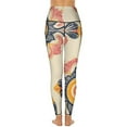 thumbnail image 3 of Bohemian Pattern High Waisted Leggings for Women No See Through Tummy Control Buttery Soft Yoga Pants for Workout Athletic Running, 3 of 6