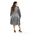 thumbnail image 3 of Vestido plisado con laso Roman Fashion /Tallas Extras, 4322 (Plateado) plateado 40, 3 of 7