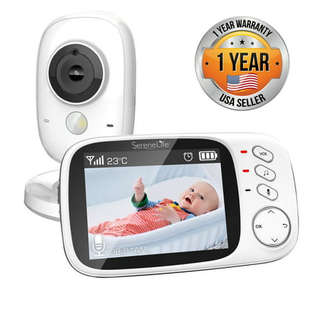 SereneLife SLBCAM20 - Wireless Baby Monitor System - Child Home Monitoring Camera & Portable Video Display