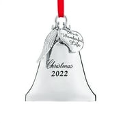 Klikel Christmas Bell Ornament 2022 - It's a Wonderful Life Bell Christmas Ornament 2022 - Christmas Bell 2022 Ornament - Bell Ornament For Christmas Tree - Christmas bell With hanging Wing and Heart
