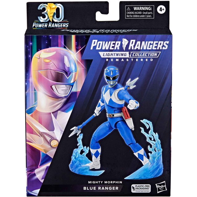 Power Rangers 30e Anniversaire Foudre Collection 6 Pouces Figurine Remasterisée - Rôdeur Bleu (Puissante Morphine)