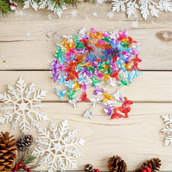 OUNONA 140Pcs Vintage Style Ceramic Christmas Tree Lights Replacement Bulbs Easy Installation