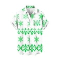 thumbnail image 1 of Mens Manga Corta Botón Abajo Camisas, Navidad Impreso Turndown Cuello Blusa, Top de Moda Casual, 1 of 3