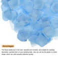 thumbnail image 4 of Unique Bargains Silk Artificial Flower Rose Petals, Light Blue Faux Flowers 2x2 Inch 1200Pcs, 4 of 5