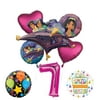 Mayflower Products Aladdin 7th Birthday Party Supplies Princess Jasmine Balloon Bouquet Decorations - Pink Number 7