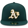 thumbnail image 2 of Men's New Era Green Athletics Road Authentic Collection On Field 59FIFTY Performance Fitted Hat, 2 of 5
