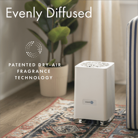 ScentAir Whisper HOME Diffuser – Sleek Ultra-Quiet System for Home, Adjustable Scent Settings, White