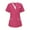 Hot Pink, variant on LEAVINGSUO Button Down Shirts for Women, Womens Tops Womens Fashion Women's Nurses Tunic Uniform Clinic Carer V-Neck Protective Clothing Tops