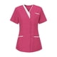 thumbnail image 1 of ICHUANYI Clearance Women's Nurses Tunic Uniform Clinic Carer V-Neck Protective Clothing Tops(Hot Pink, XL) ICHUANYI WER2023080801569, 1 of 3